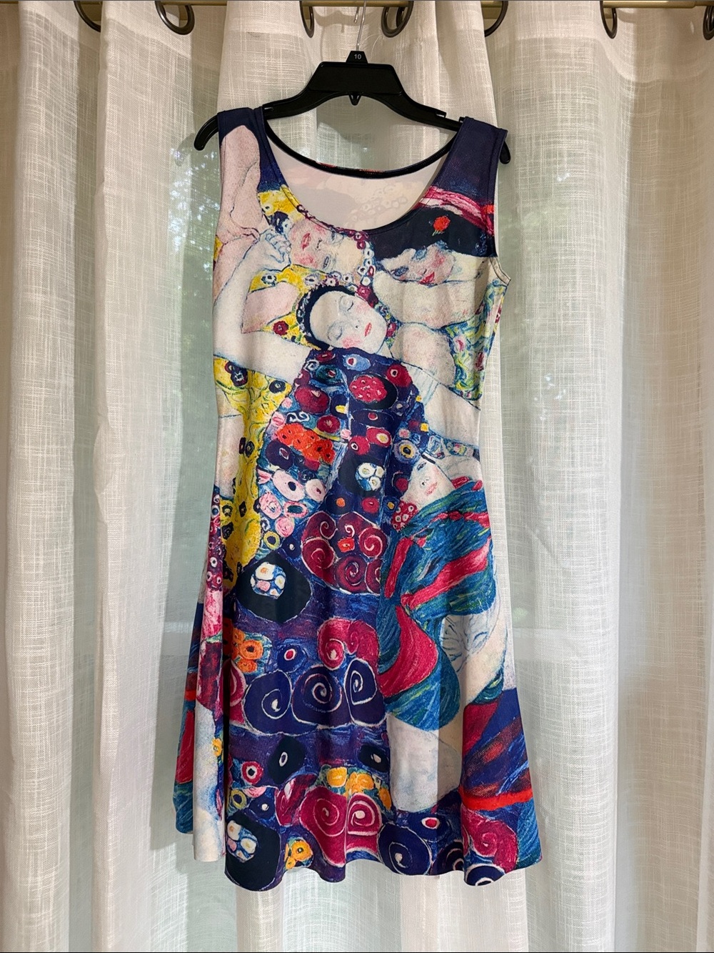 Blackmilk Multicolor Sleeveless Art-Print A-Line Dress